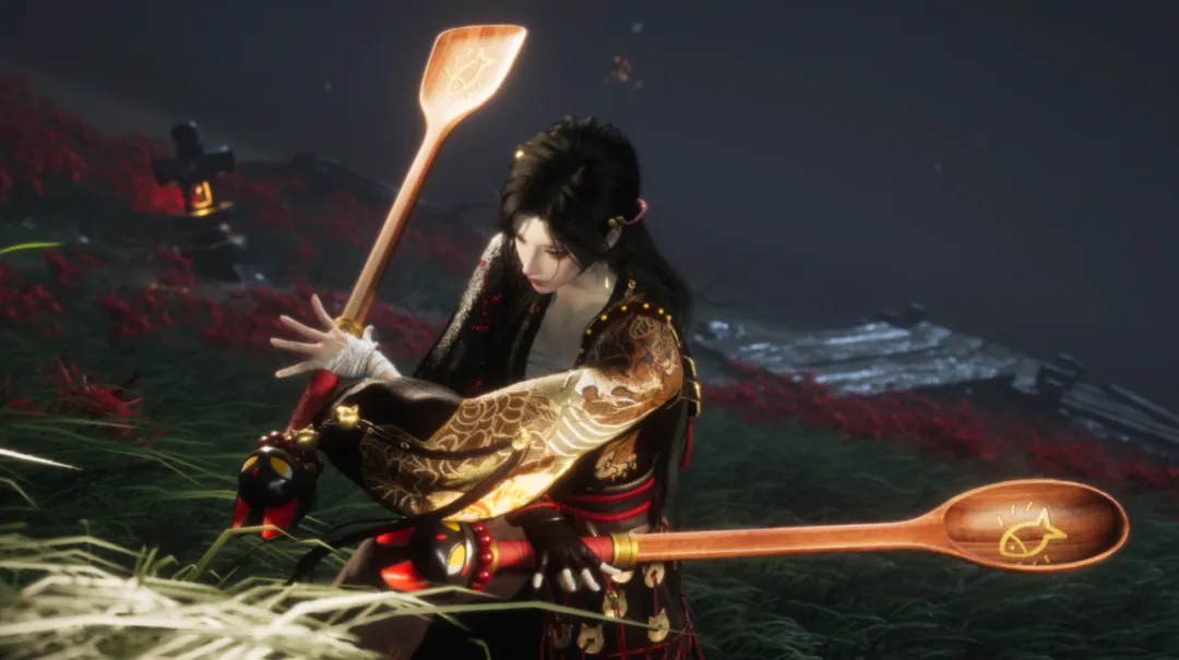 昼飯スプーン双刃 (sh-wpn-dbl-lunchSpoonDualBlades)